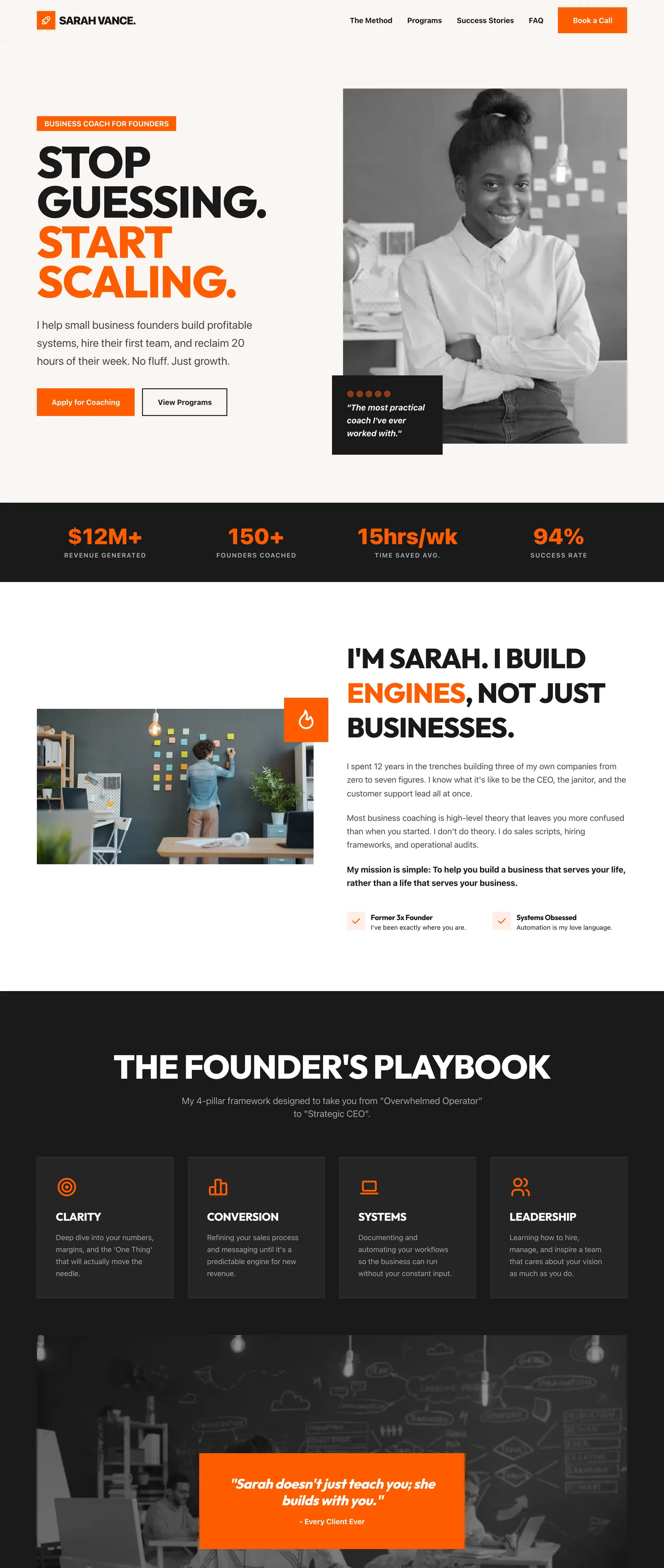 Business coach website demo