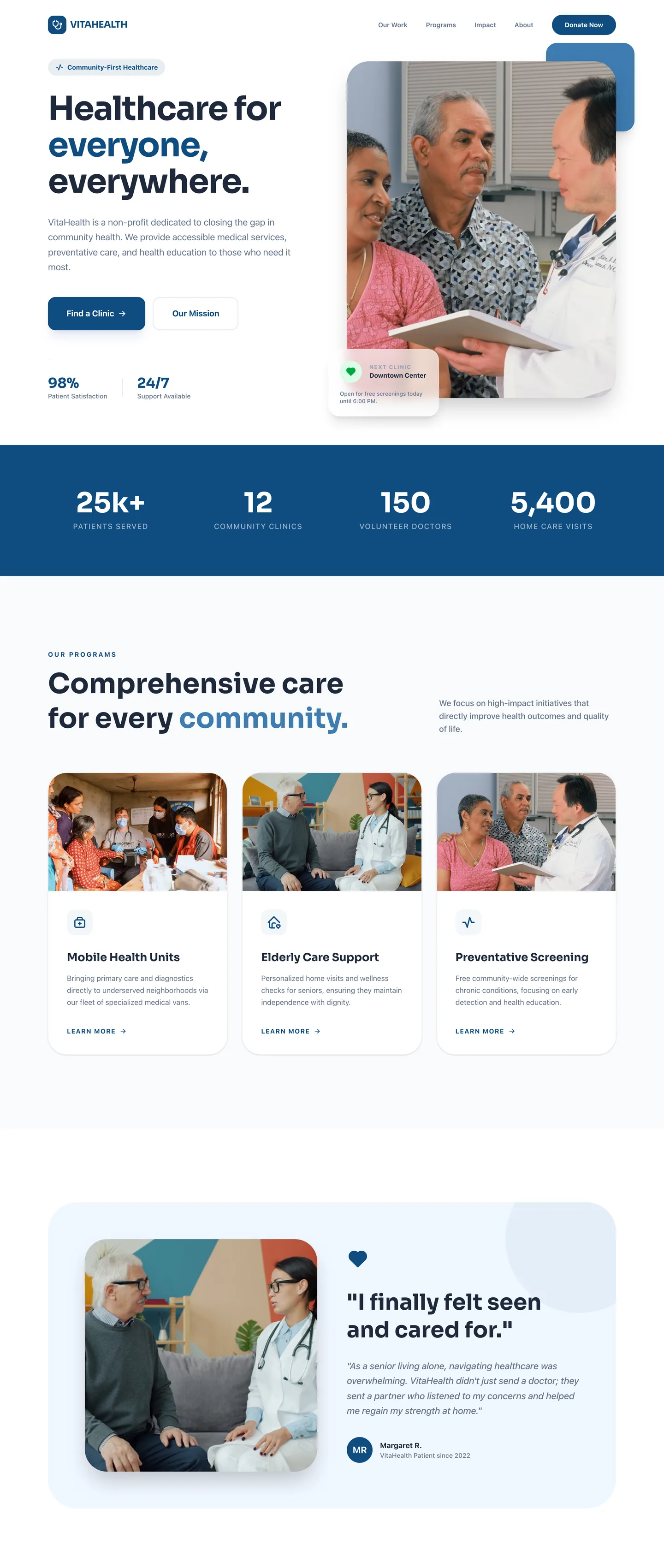 Health website demo