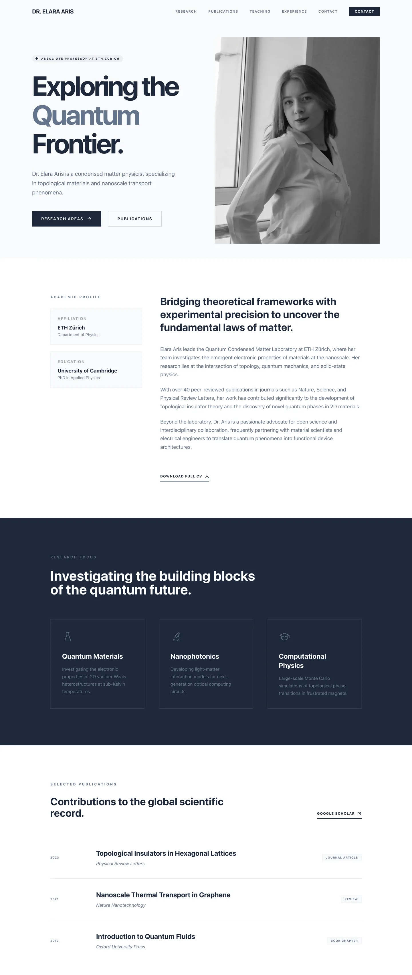 Academic website demo