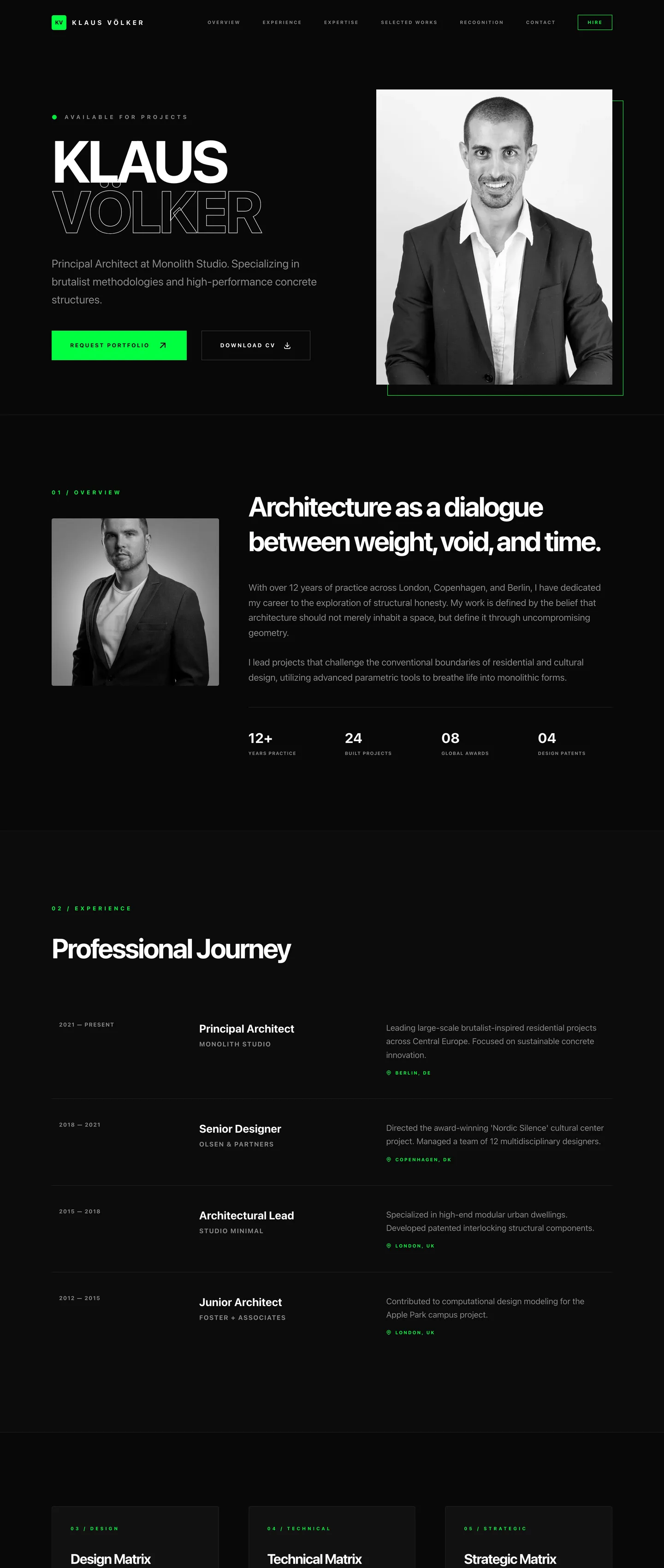Resume / CV website demo