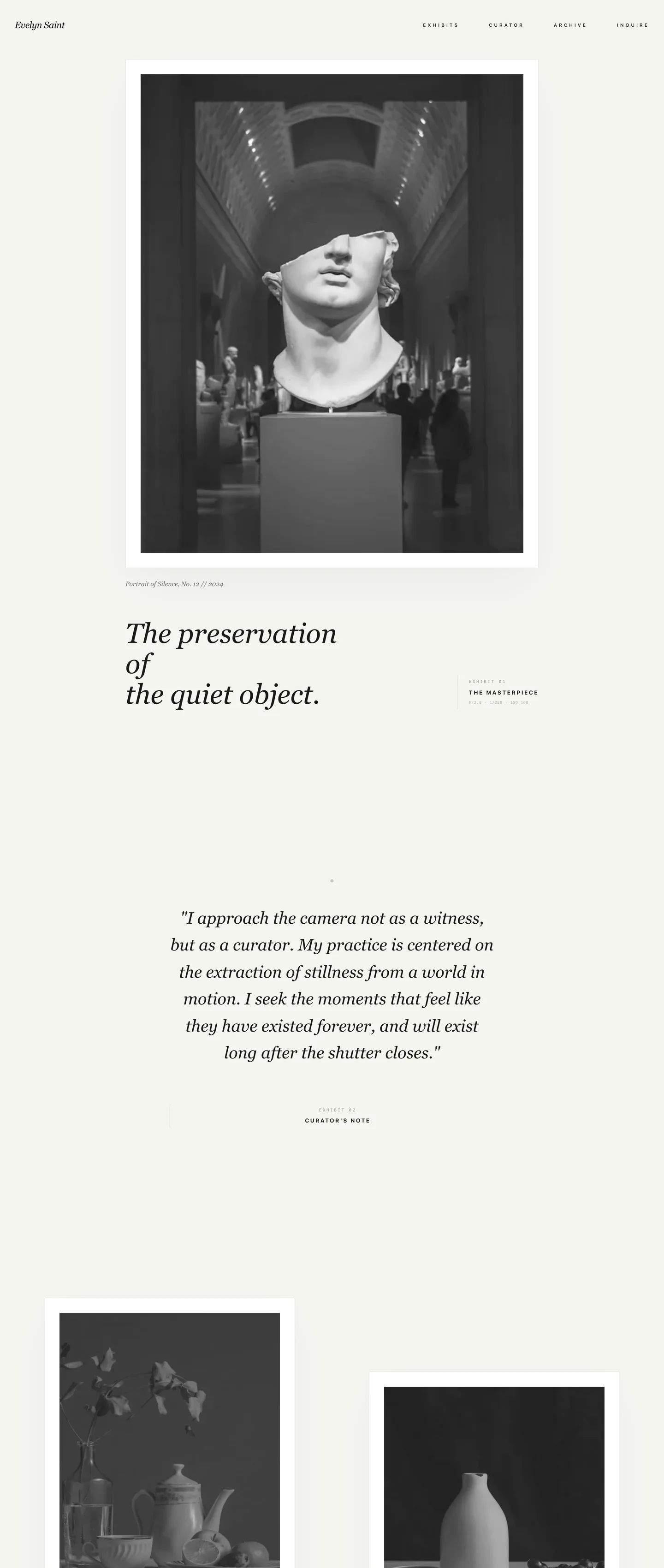 Fine-art photographer website demo