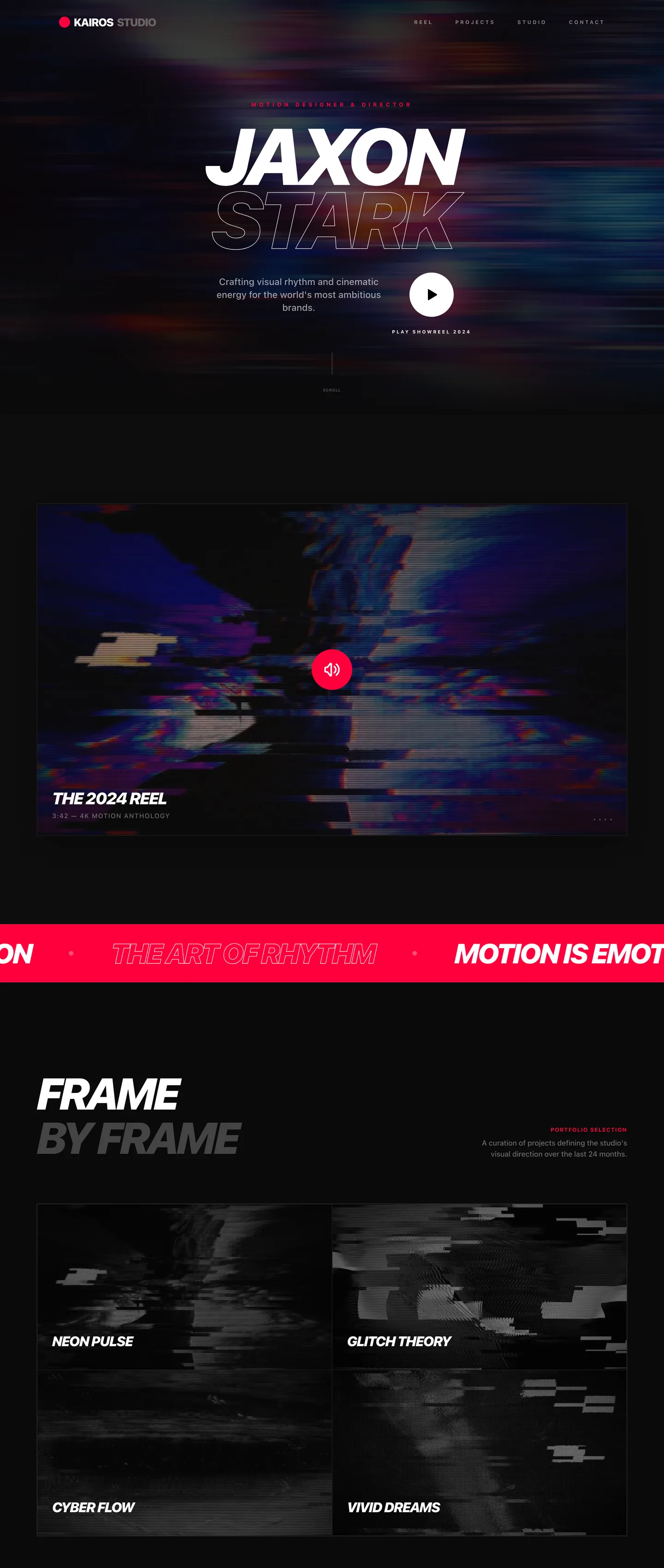 Motion designer website demo