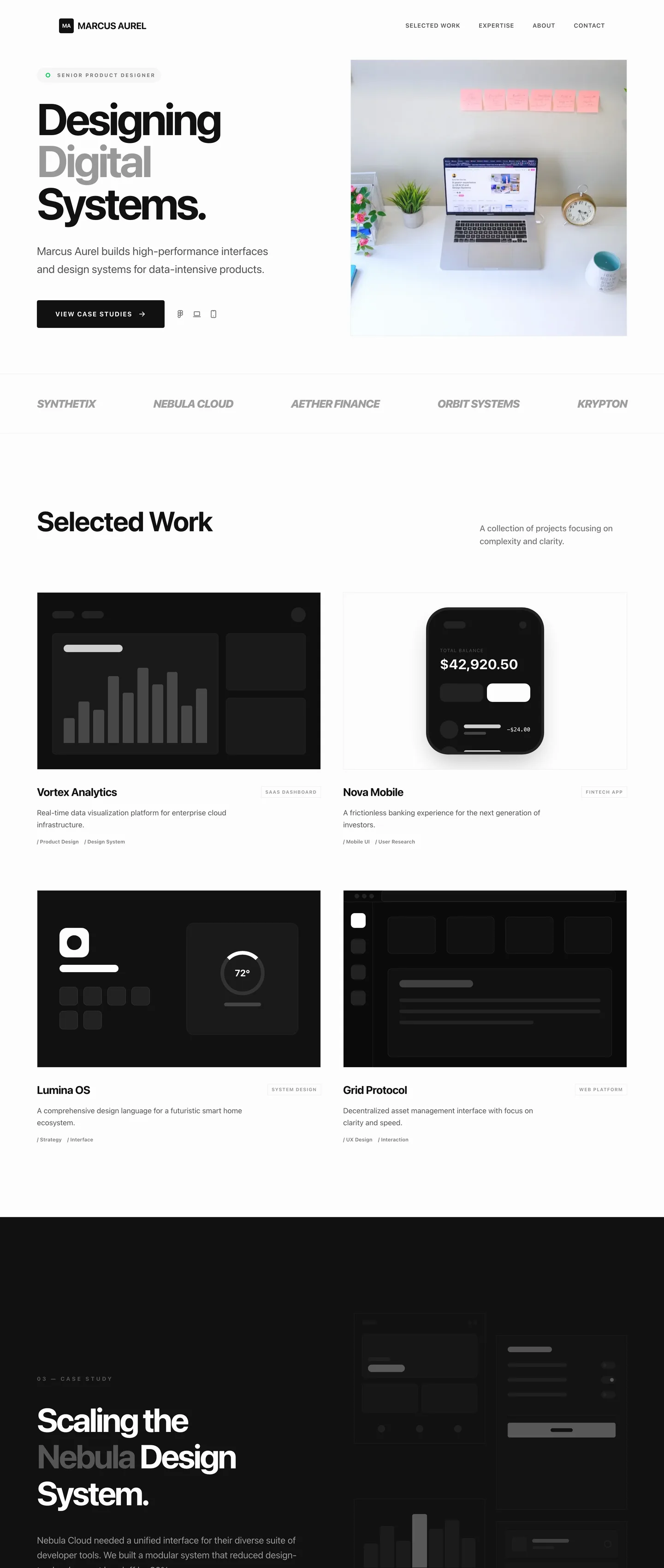 UX/UI designer website demo