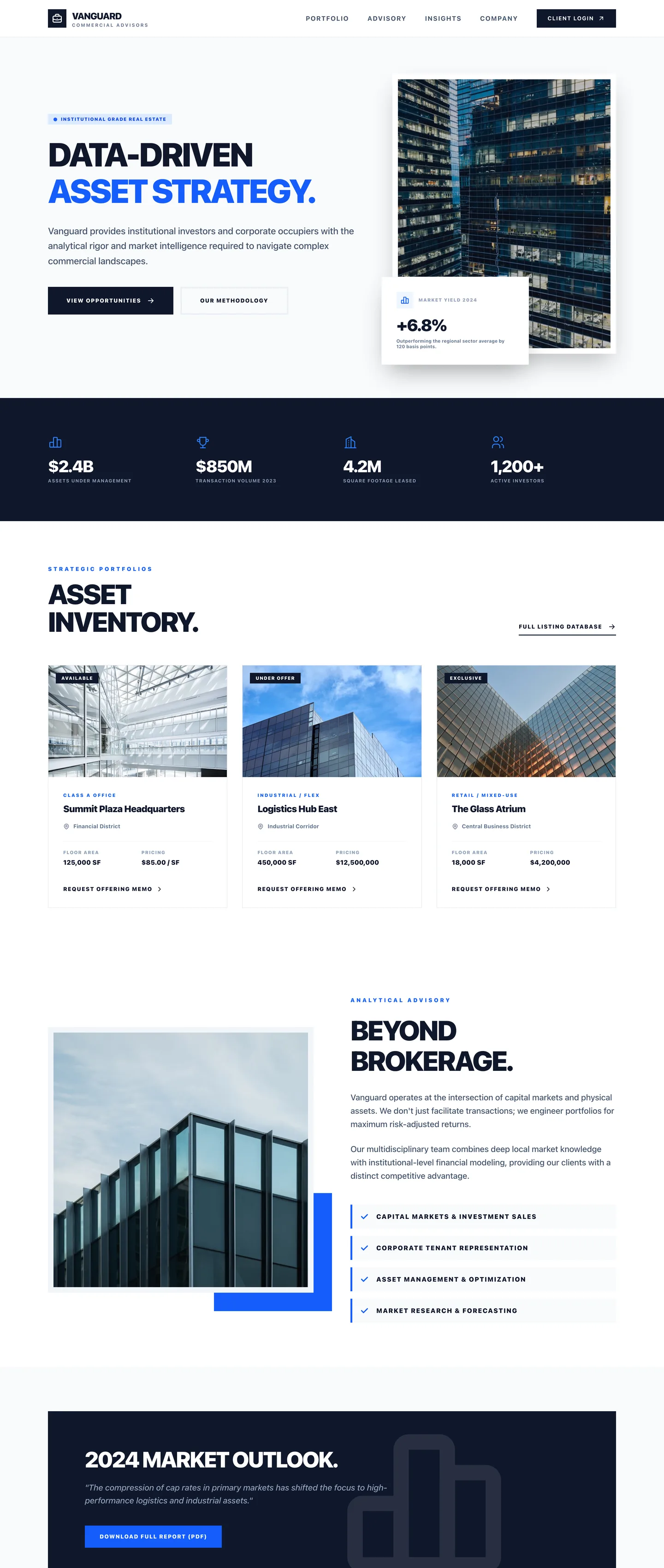 Commercial website demo