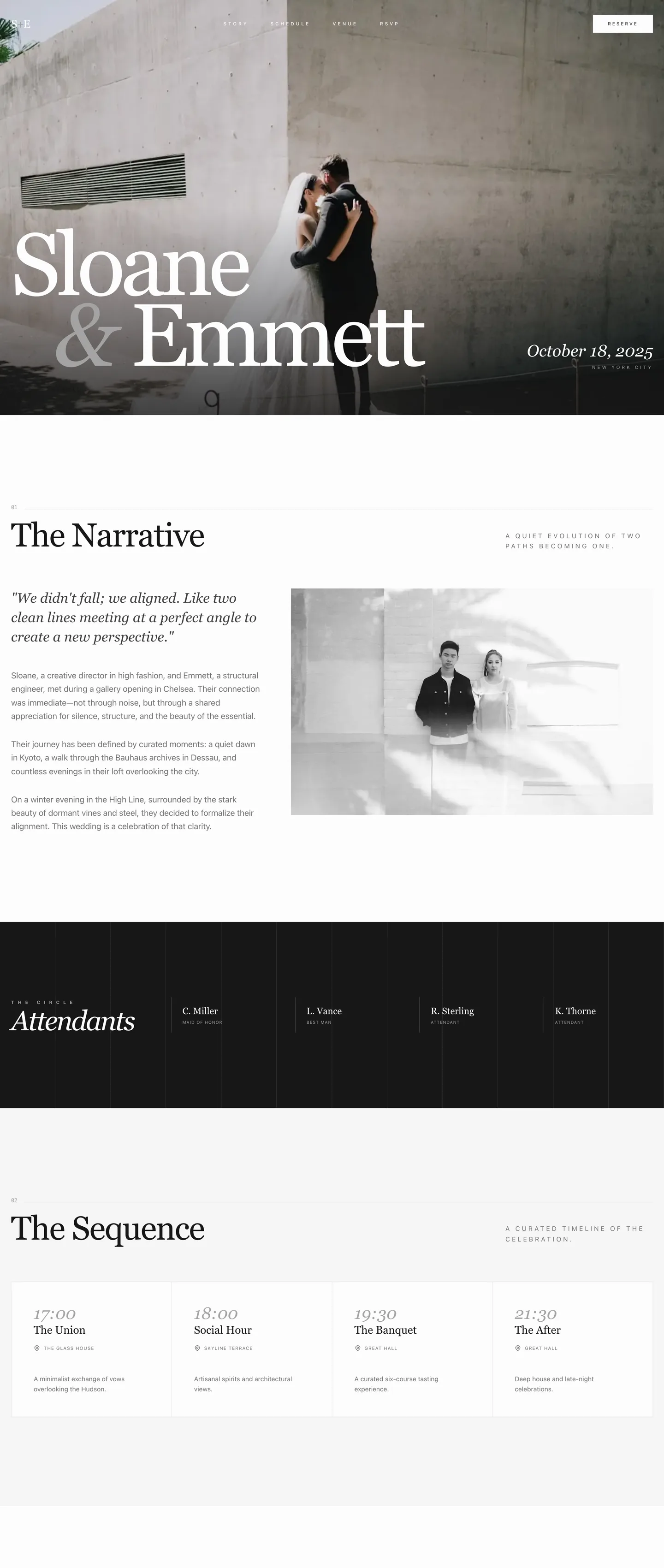 Modern minimal website demo
