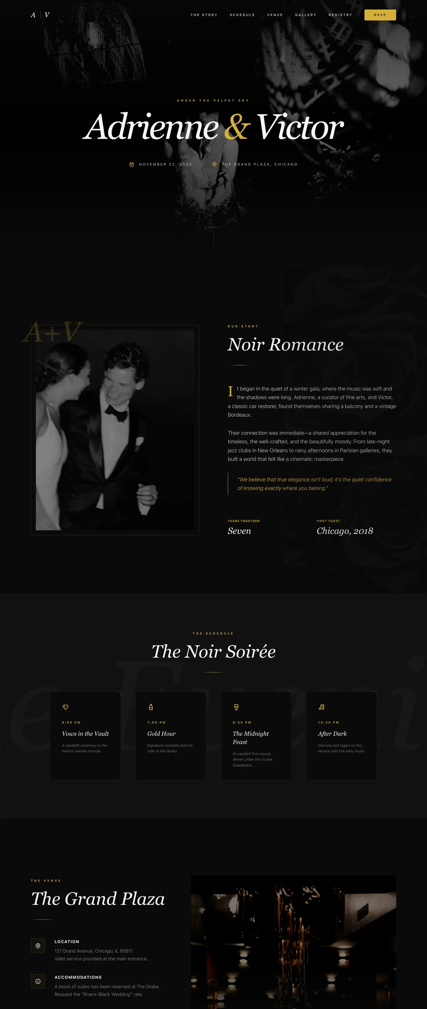 Evening formal website demo